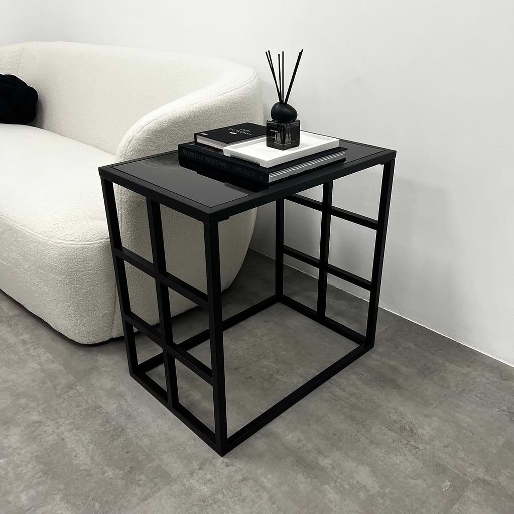 Brooklyn Modern Rectangle Tinted Mirrored Side Table