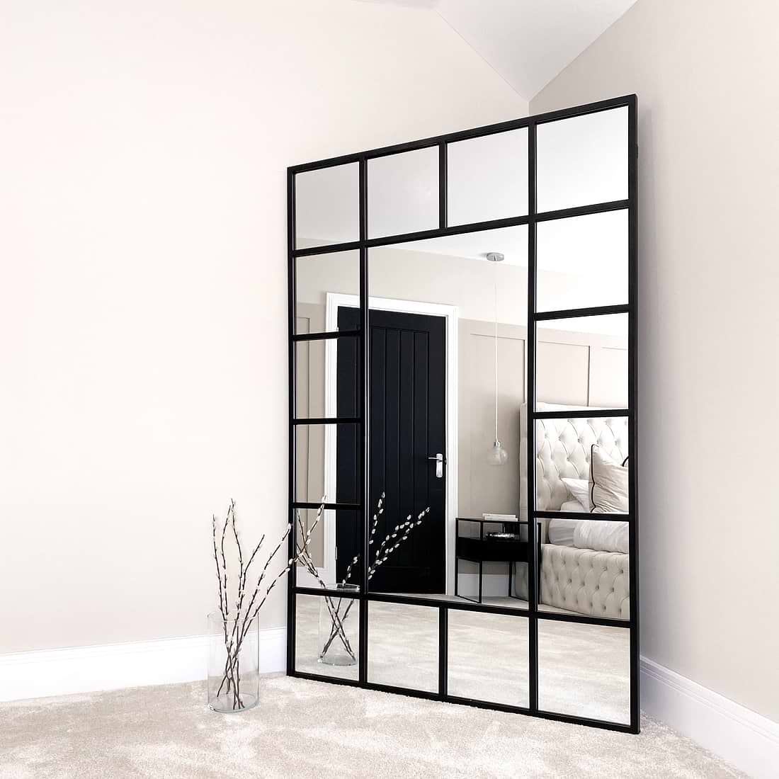 Camden Industrial Full Length Metal Window Mirror 179cm x 119cm