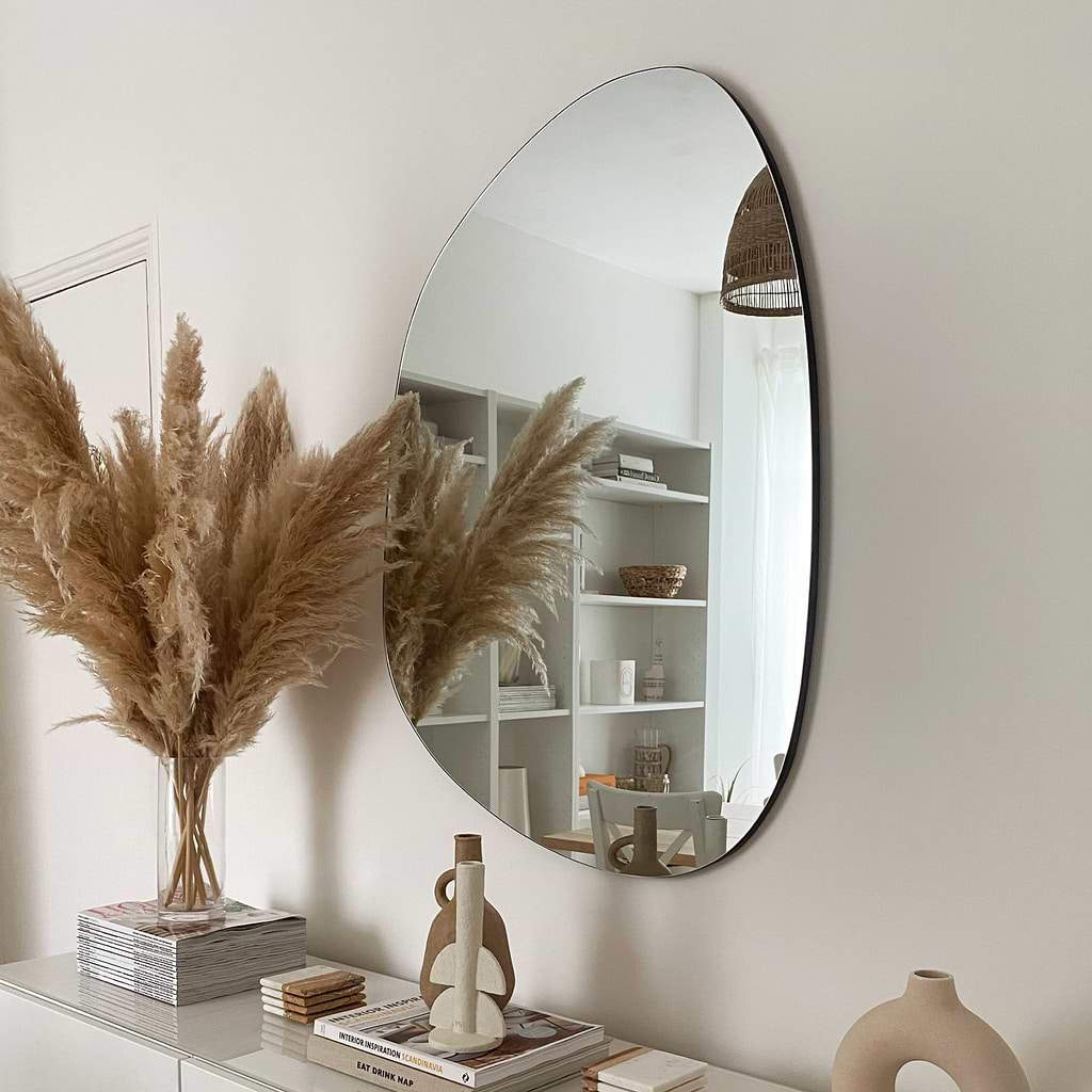 Edge Large Frameless Irregular Pond Mirror 100cm x 75cm
