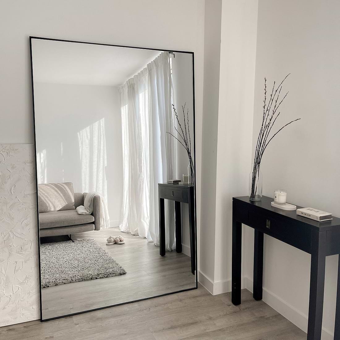 Theo Full Length Extra Large Metal Mirror 190cm x 120cm