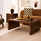 Eliana - Dark Burl Curved Dark Wood Premium Coffee Table