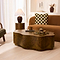Oriana - Green Burl Wavy Oval Premium Coffee Table