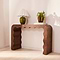Serafina - Dark Burl Wavy Arched Premium Console Table