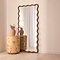 Marea - Dark Wood Wavy Retro Full Length Mirror 170cm x 80cm