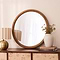 Cordelia - Warm Wood Rope Twist Round Wall Mirror 80cm x 80cm