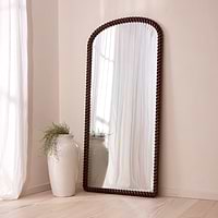 Cordelia - Dark Wood Rope Twist Full Length Arched Mirror 170cm x 80cm