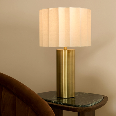 Castella - Antique Gold Scallop Shade Table Lamp