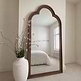 Melilla - Washed Wood Arched Full Length Mirror 170cm x 80cm