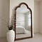 Melilla - Washed Wood Arched Full Length Mirror 170cm x 80cm