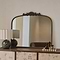 Amelia - Gold Arched Metal Overmantle Mirror 100cm x 87cm