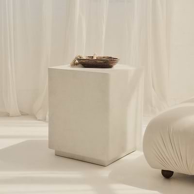 Angelo - Minimal Concrete Rectangle Side Table