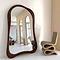 Arcurva - Extra Large Full Length Dark Wood Irregular Mirror 190cm x 120cm