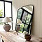 Bowness - Black Contemporary Arched Metal Wall Mirror 90cm x 75cm