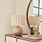 Caia - Travertine Scallop Shade Table Lamp