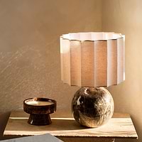 Caia - Dark Emperador Scallop Shade Table Lamp