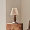 Elba - Dark Wood Pleated Shade Table Lamp