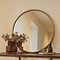 Higgins - Gold Metal Modern Round Wall Mirror 80cm x 80cm