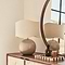 Olera - Beige Gloss Ceramic Wave Shade Table Lamp