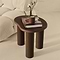 Savanna - Dark Wood Irregular Wooden Side Table