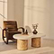 Aegean - Natural Burl Wood & Concrete Irregular Coffee Table 2 Legs