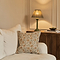 Erisha - Ochre Printed Fabric Square Cushion