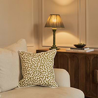 Pakko - Willow Printed Fabric Square Cushion