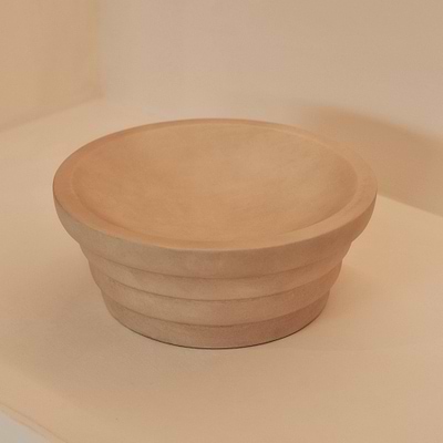 Luciana - Concrete Ribbed Bowl 25cm