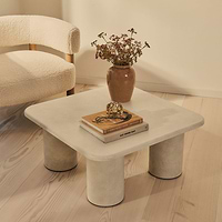 Alina - Concrete Square Large Wooden Coffee Table