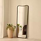 Louis - Antique Bronze Full Length Curved Metal Mirror 160cm x 60cm