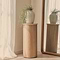 Madison - Beige Travertine Round Washed Wood Plinth