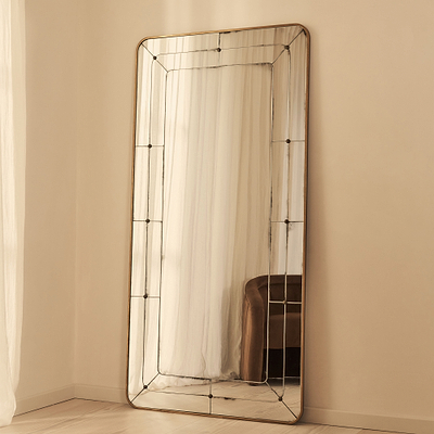 Teramo - Full Length Gold Antique Glass Metal Mirror 180cm x 90cm