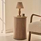 Madison - Beige Travertine Round Washed Wood Side Table