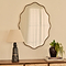 Sabrina - Antique Bronze Wavy Oval Metal Wall Mirror 100cm x 70cm