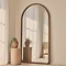 Amora - Extra Large Full Length Arched Warm Wood Mirror 190cm x 100cm