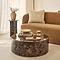 Atella - Dark Emperador Round Premium Solid Marble Coffee Table