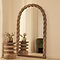Ophelia - Full Length Arched Rope Twist Warm Wood Extra Large Mirror 180cm x 105cm