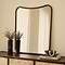 Louis - Antique Bronze Curved Metal Overmantle Mirror 90cm x 75cm