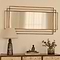 Amalfi - Large Gold Rectangular Metal Mirror 140cm x 70cm