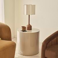 Rivington - High Gloss Ivory Round Side Table