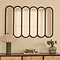 Reims - Dark Wood Arched Panel Wooden Mirror 120cm x 80cm