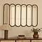 Reims - Warm Wood Arched Panel Wooden Mirror 120cm x 80cm