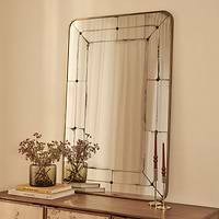 Teramo - Gold Antique Glass Metal Overmantle Mirror 120cm x 80cm