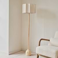 Esme - Light Wood Inverted Scallop Shade Floor Lamp