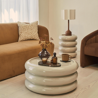 Compton - High Gloss Ivory Round Coffee Table