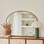 Venosa - Gold Arched Metal Overmantle Mirror 100cm x 80cm