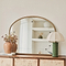 Venosa - Gold Arched Metal Overmantle Mirror 100cm x 80cm