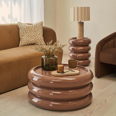 Compton - High Gloss Mocha Round Coffee Table