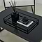 Brooklyn - Black Modern Large Rectangle Tinted Mirrored Decorative Tray
