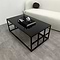 Brooklyn - Black Modern Large Rectangle Tinted Mirrored Coffee Table
