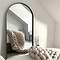 Arcus - Full Length Arched Black Large Metal Mirror 170cm x 80cm